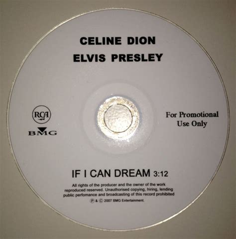 elvis and celine dion if i can dream cd quality|if i can dream album.